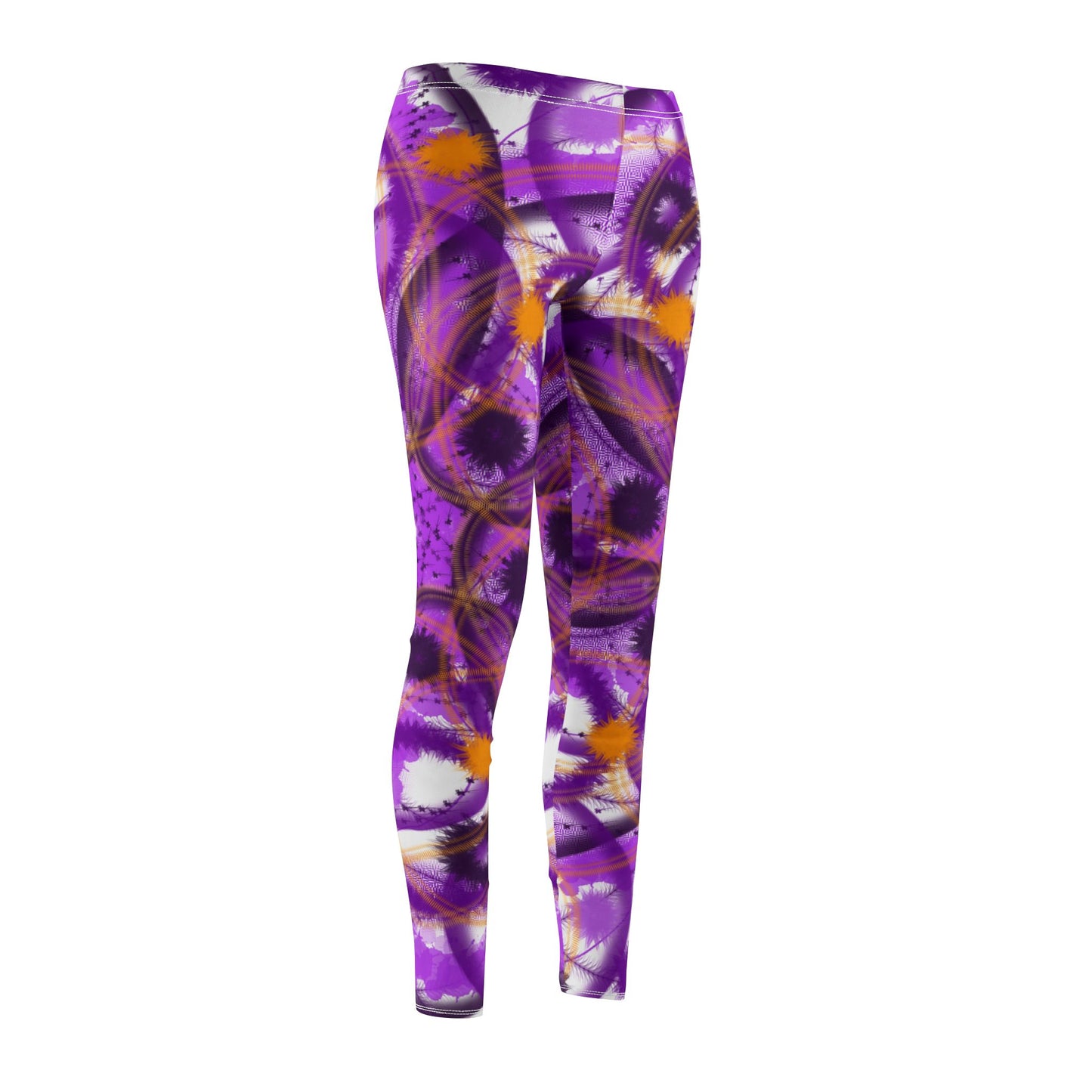 Stylish Abstract Print Women's Mid-Rise Casual Leggings - Comfortable Fitness & Lounge Wear