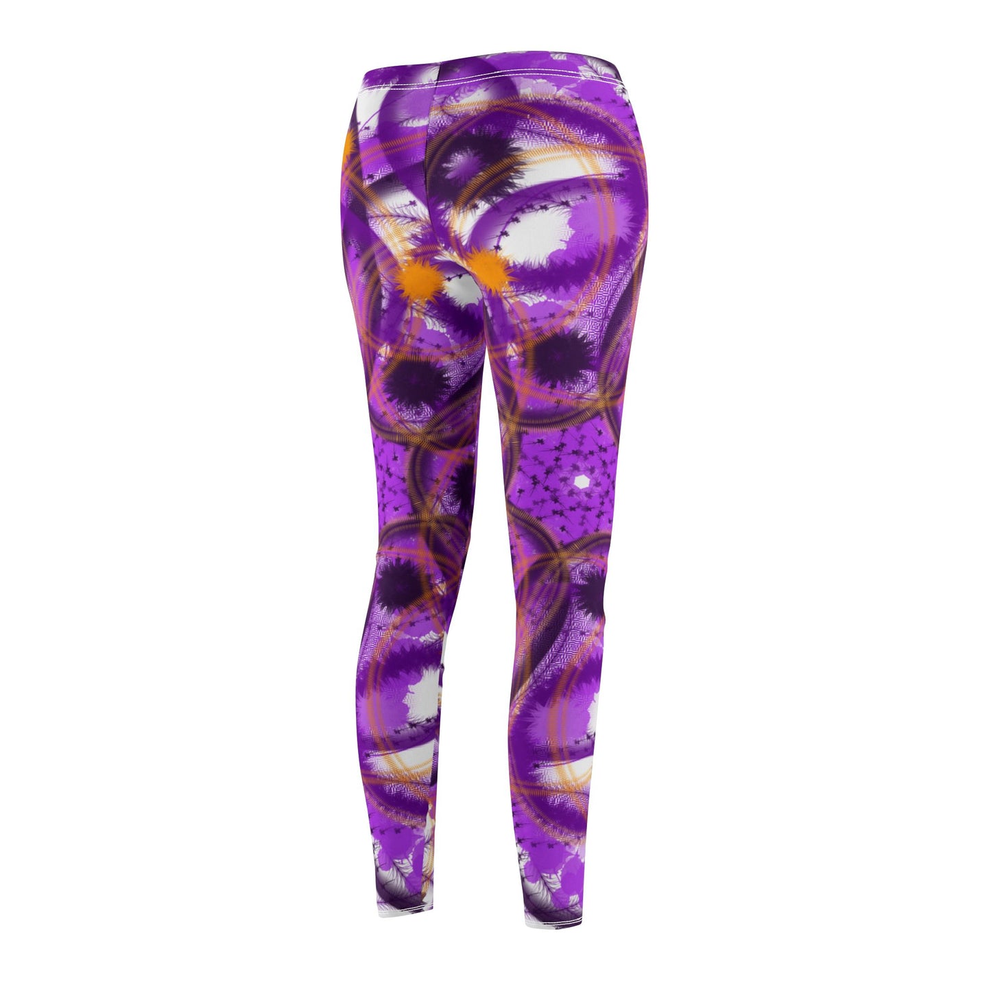 Stylish Abstract Print Women's Mid-Rise Casual Leggings - Comfortable Fitness & Lounge Wear