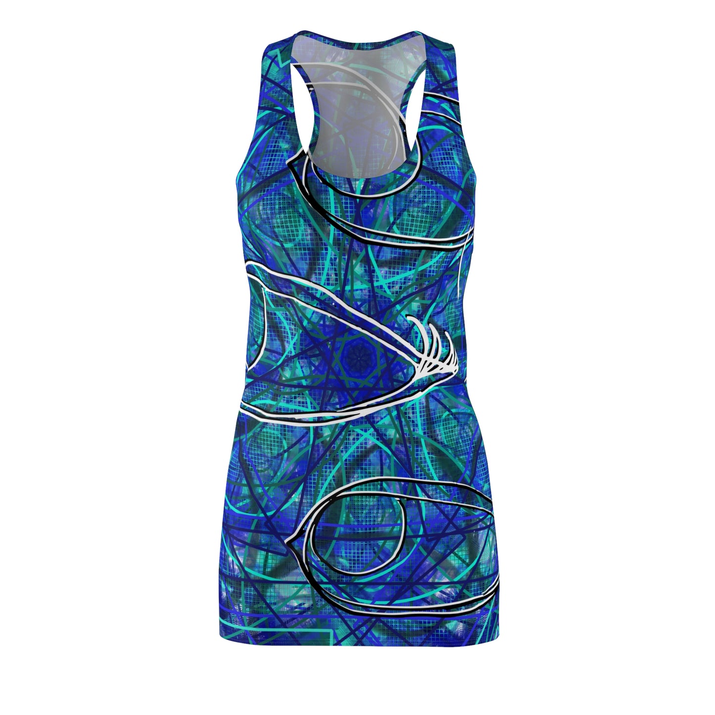 Women's Cut & Sew Racerback Dress (AOP)