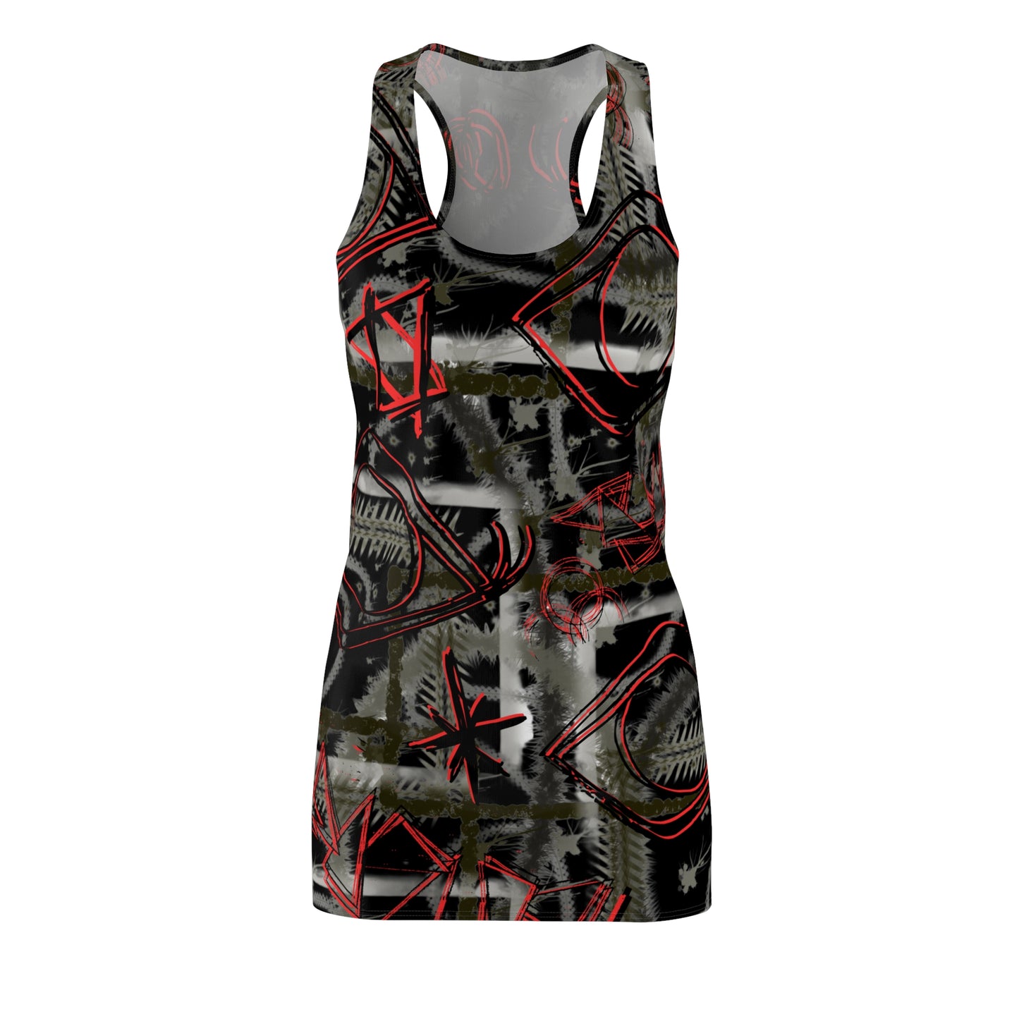 Women's Cut & Sew Racerback Dress (AOP)