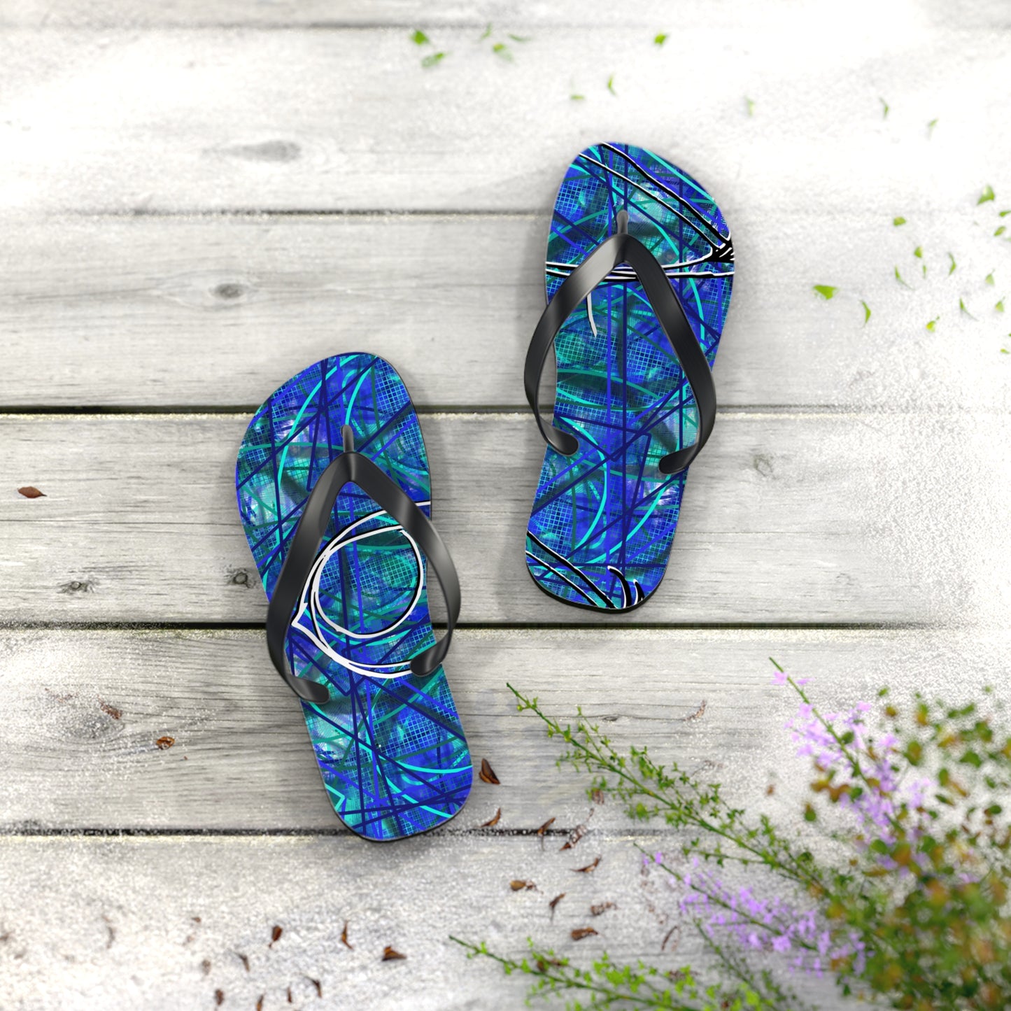 Blue Flip Flops