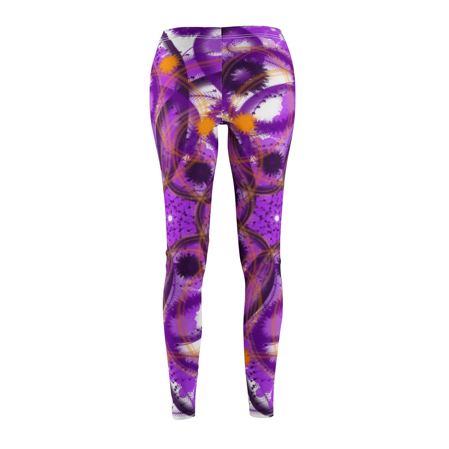 Stylish Abstract Print Women's Mid-Rise Casual Leggings - Comfortable Fitness & Lounge Wear