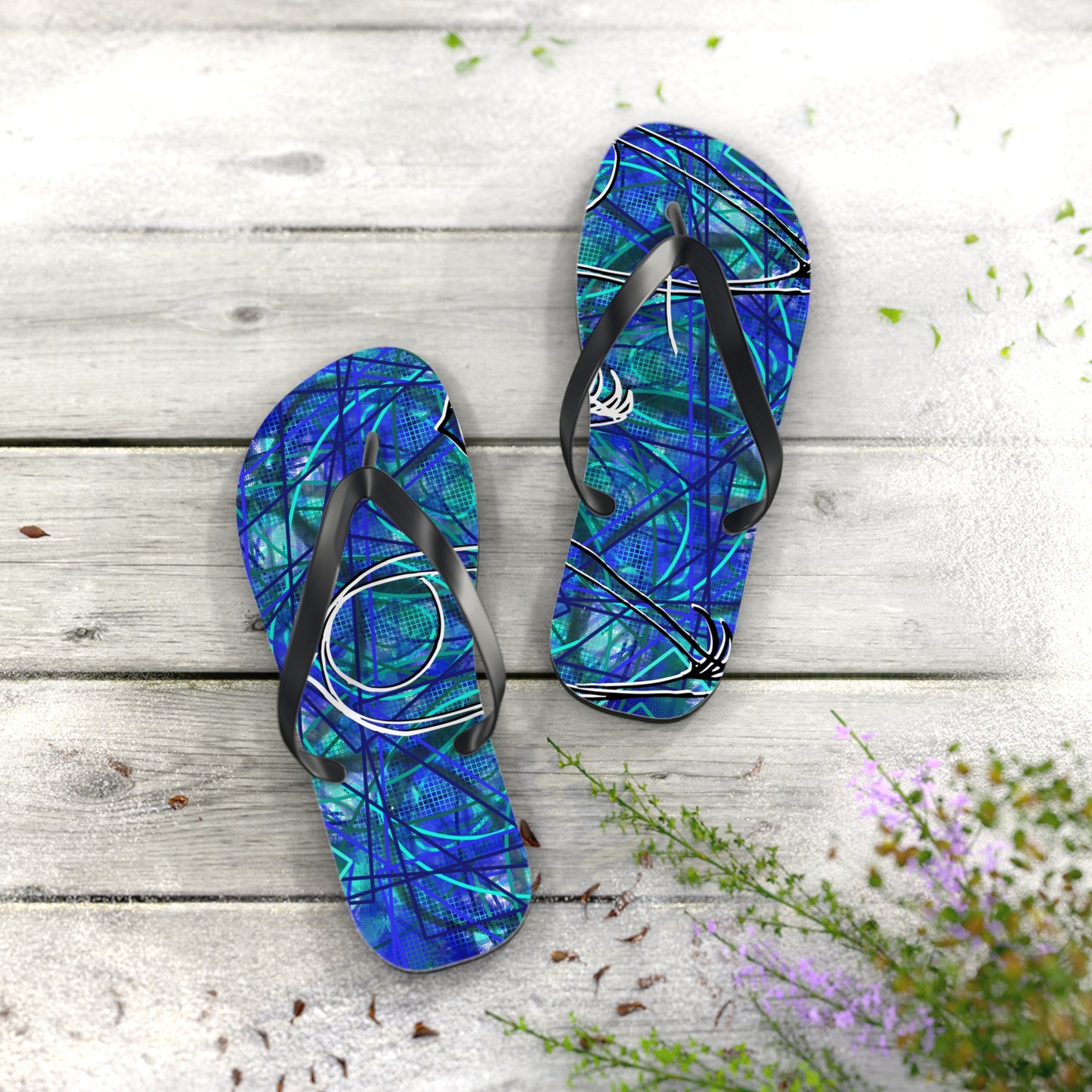 Blue Flip Flops