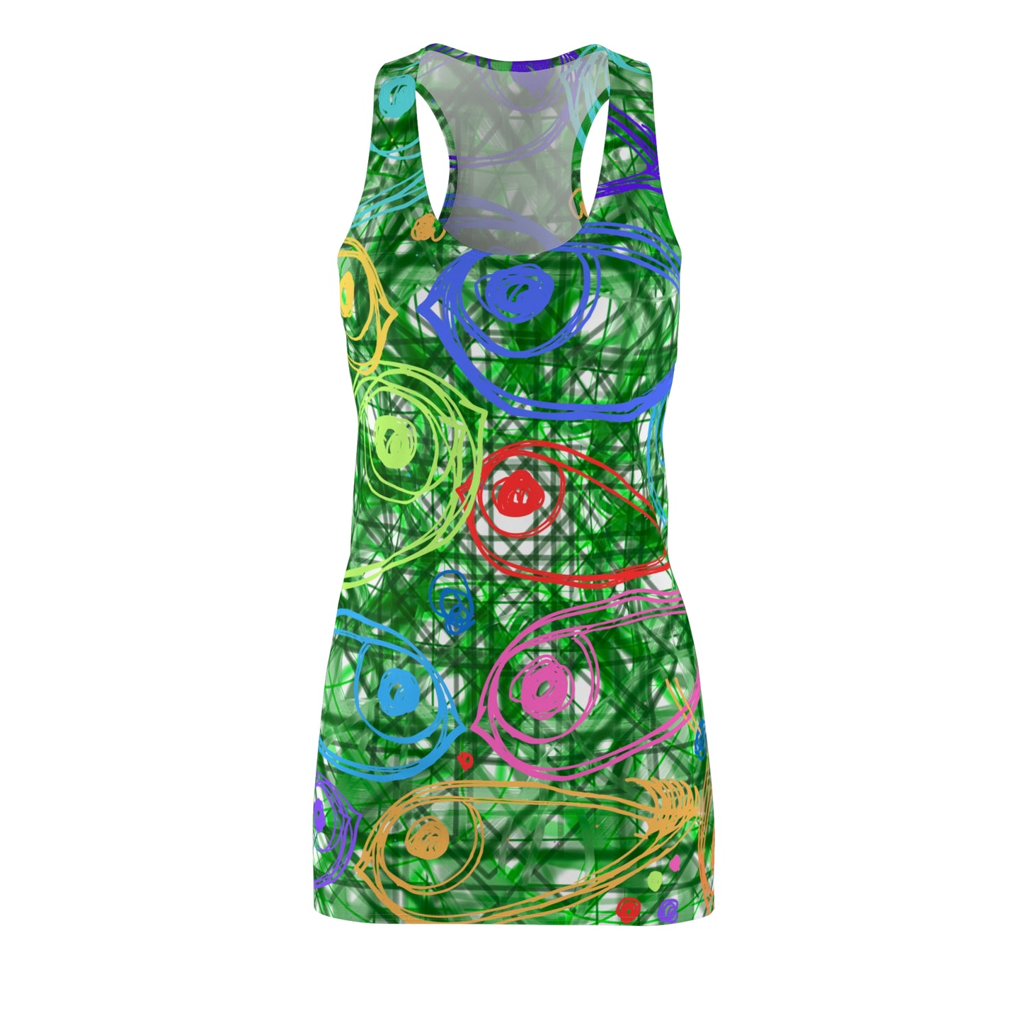 Women's Cut & Sew Racerback Dress (AOP)