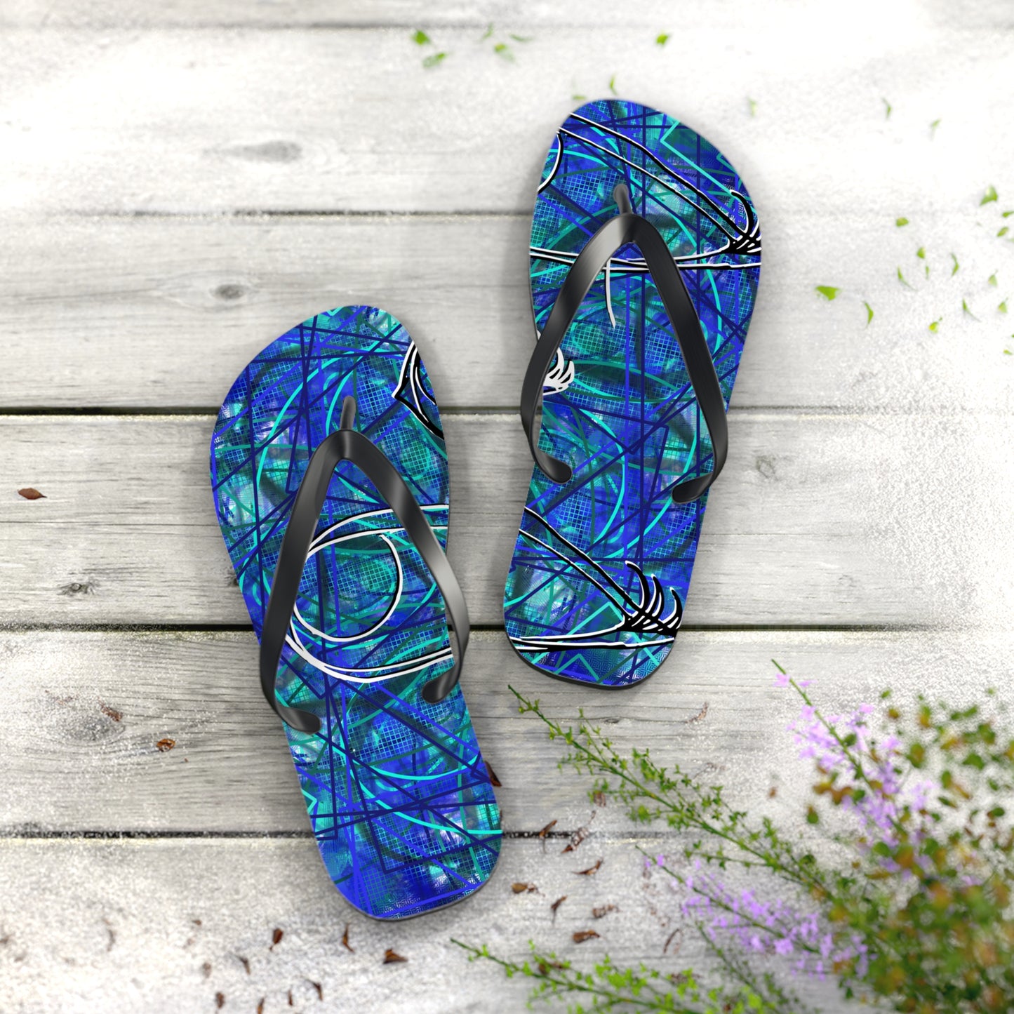 Blue Flip Flops