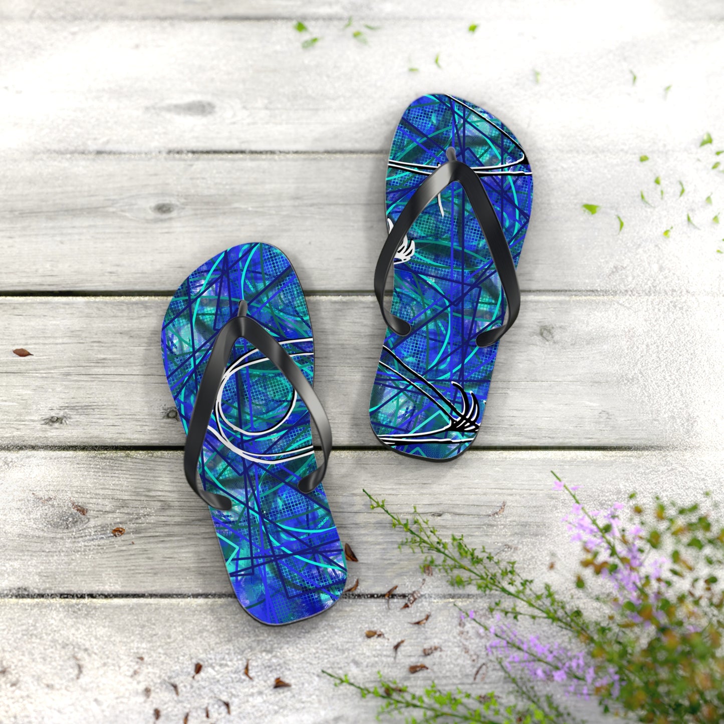 Blue Flip Flops