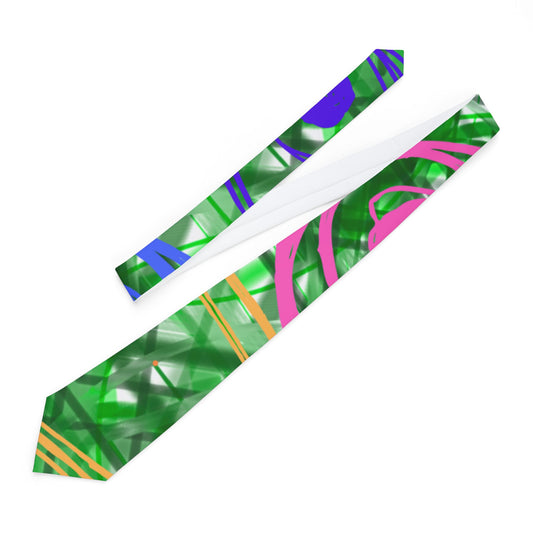 Vibrant Abstract Art Necktie for Special Occasions